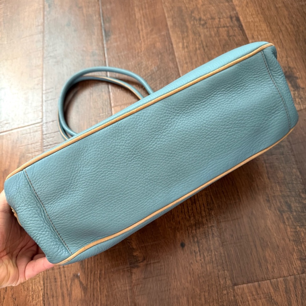 COLE HAAN teal blue textured leather purse, NWOT - Picture 6 of 16